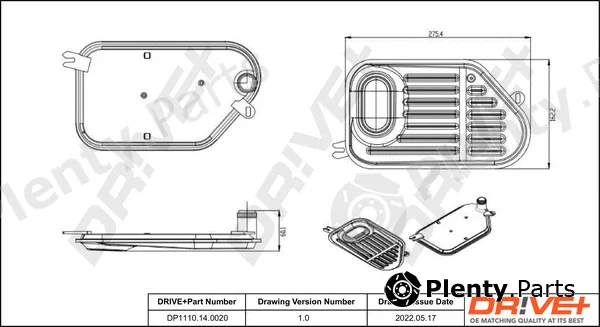 Dr!ve+ DP1110.14.0020 — Hydraulic Filter, automatic transmission