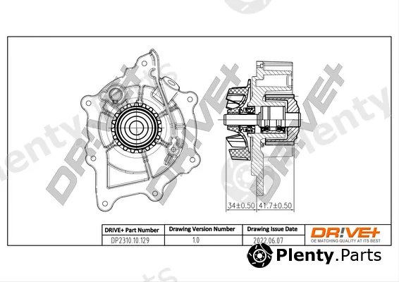 Dr!ve+ DP2310.10.129 — Water Pump, engine cooling