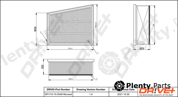 Dr!ve+ DP1110.10.0548 — Air Filter