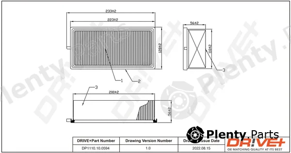 Dr!ve+ DP1110.10.0594 — Air Filter