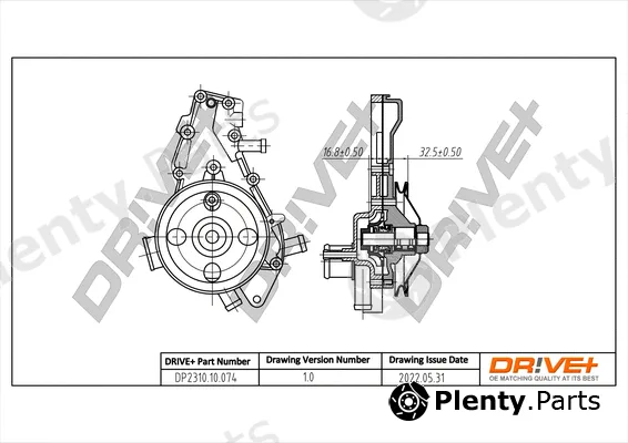 Dr!ve+ DP2310.10.074 — Water Pump, engine cooling
