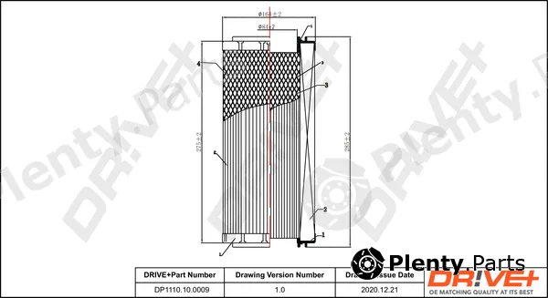 Dr!ve+ DP1110.10.0009 — Air Filter