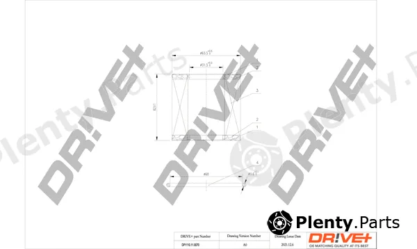 Dr!ve+ DP1110.11.0070 — Oil Filter