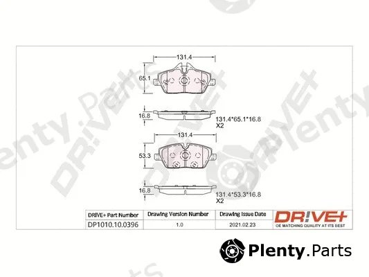 Dr!ve+ DP1010.10.0396 — Brake Pad Set, disc brake