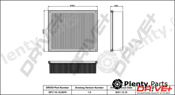 Dr!ve+ DP1110.10.0076 — Air Filter