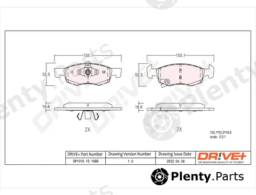 Dr!ve+ DP1010.10.1088 — Brake Pad Set, disc brake