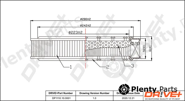 Dr!ve+ DP1110.10.0001 — Air Filter
