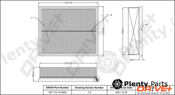 Dr!ve+ DP1110.10.0525 — Air Filter