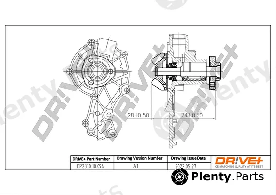 Dr!ve+ DP2310.10.094 — Water Pump, engine cooling