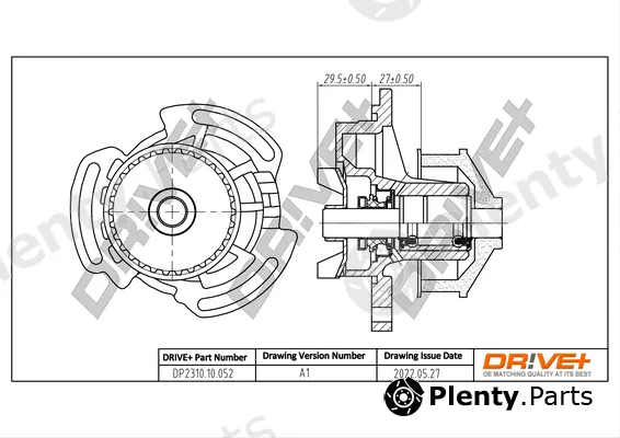 Dr!ve+ DP2310.10.052 — Water Pump, engine cooling