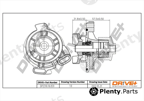 Dr!ve+ DP2310.10.059 — Water Pump, engine cooling