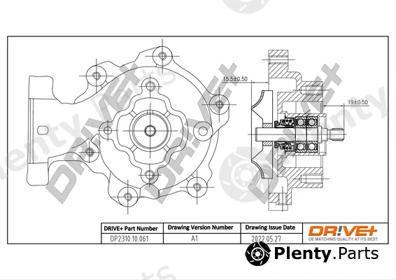 Dr!ve+ DP2310.10.061 — Water Pump, engine cooling