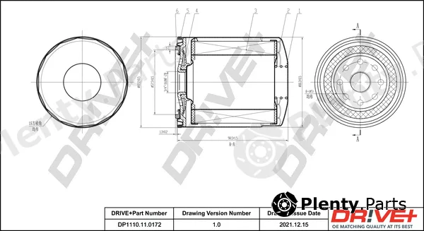 Dr!ve+ DP1110.11.0172 — Oil Filter