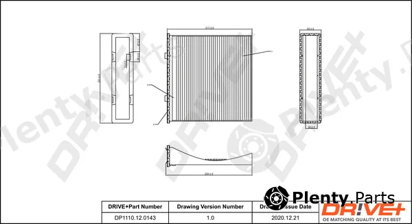 Dr!ve+ DP1110.12.0143 — Filter, cabin air