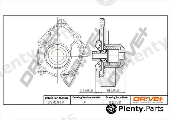 Dr!ve+ DP2310.10.024 — Water Pump, engine cooling