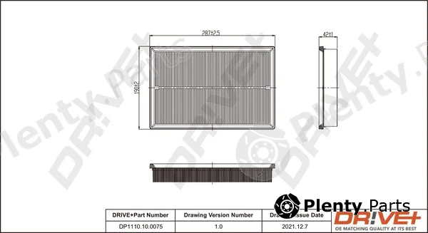 Dr!ve+ DP1110.10.0075 — Air Filter