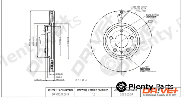Dr!ve+ DP1010.11.0619 — Brake Disc