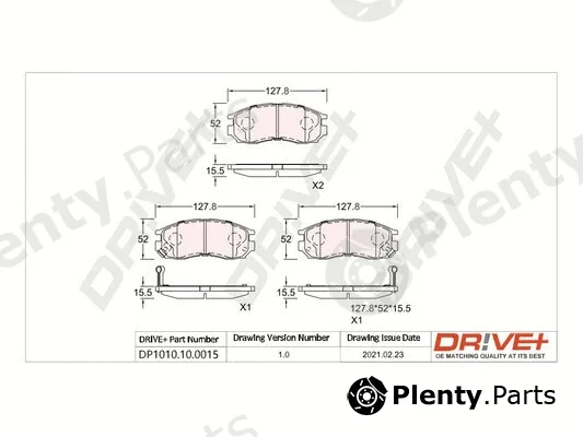 Dr!ve+ DP1010.10.0015 — Brake Pad Set, disc brake