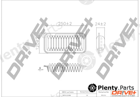 Dr!ve+ DP1110.10.0086 — Air Filter