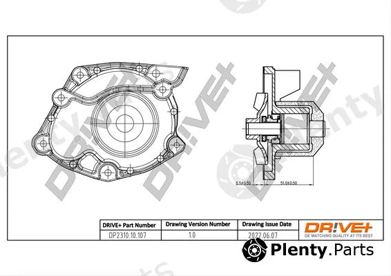 Dr!ve+ DP2310.10.107 — Water Pump, engine cooling