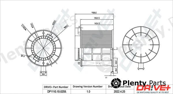 Dr!ve+ DP1110.10.0259 — Air Filter