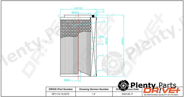 Dr!ve+ DP1110.10.0272 — Air Filter