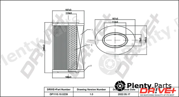 Dr!ve+ DP1110.10.0239 — Air Filter