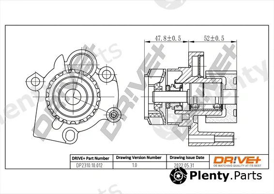 Dr!ve+ DP2310.10.012 — Water Pump, engine cooling