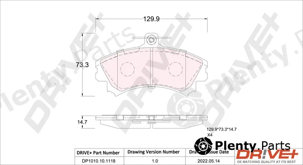 Dr!ve+ DP1010.10.1118 — Brake Pad Set, disc brake