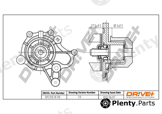 Dr!ve+ DP2310.10.110 — Water Pump, engine cooling