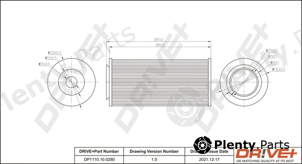 Dr!ve+ DP1110.10.0280 — Air Filter