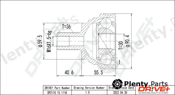 Dr!ve+ DP2110.10.1118 — Joint Kit, drive shaft