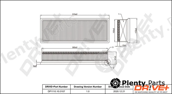 Dr!ve+ DP1110.10.0107 — Air Filter