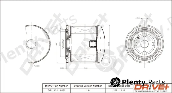 Dr!ve+ DP1110.11.0285 — Oil Filter