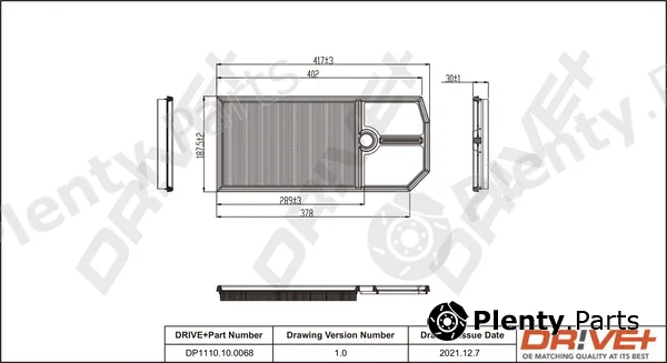 Dr!ve+ DP1110.10.0068 — Air Filter