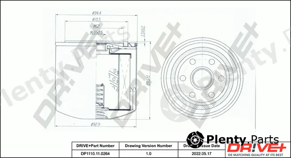 Dr!ve+ DP1110.11.0264 — Oil Filter