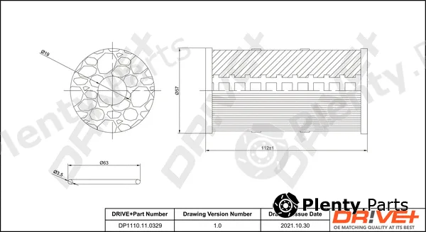 Dr!ve+ DP1110.11.0329 — Oil Filter