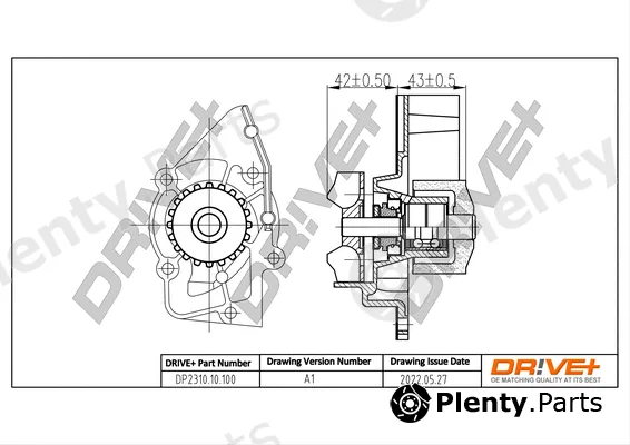 Dr!ve+ DP2310.10.100 — Water Pump, engine cooling
