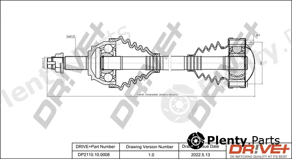 Dr!ve+ DP2110.10.0008 — Drive Shaft
