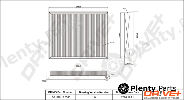Dr!ve+ DP1110.10.0550 — Air Filter
