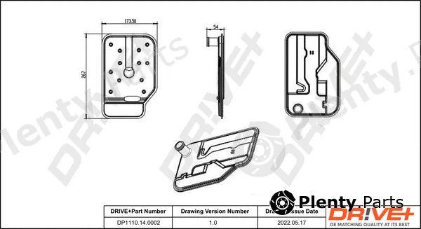 Dr!ve+ DP1110.14.0002 — Hydraulic Filter Kit, automatic transmission