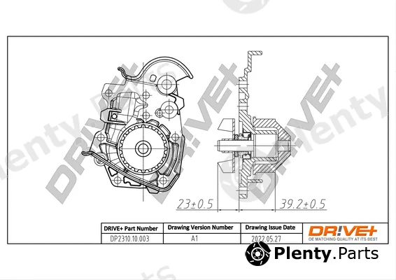 Dr!ve+ DP2310.10.003 — Water Pump, engine cooling