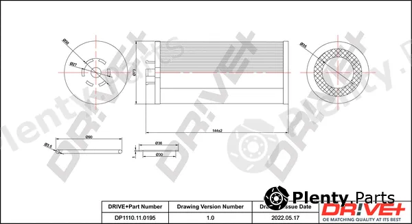 Dr!ve+ DP1110.11.0195 — Oil Filter