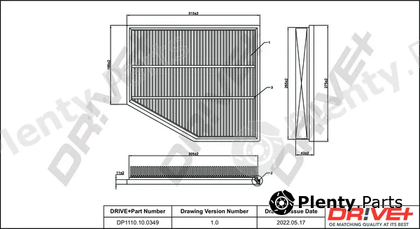 Dr!ve+ DP1110.10.0349 — Air Filter