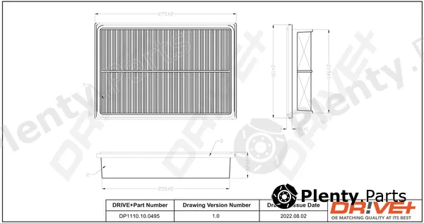 Dr!ve+ DP1110.10.0495 — Air Filter