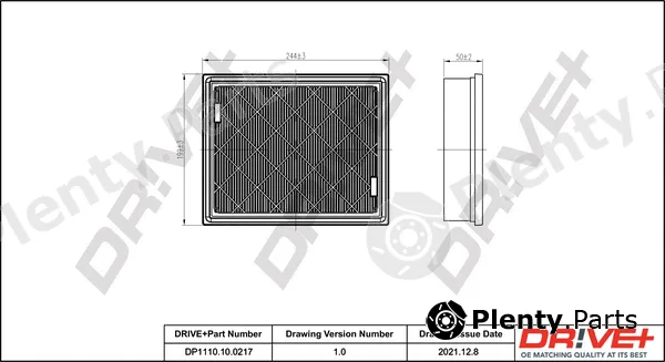 Dr!ve+ DP1110.10.0217 — Air Filter