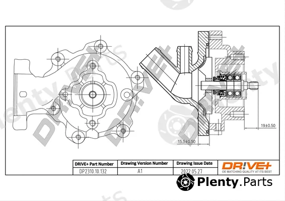 Dr!ve+ DP2310.10.132 — Water Pump, engine cooling
