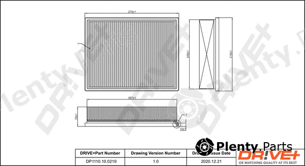 Dr!ve+ DP1110.10.0219 — Air Filter