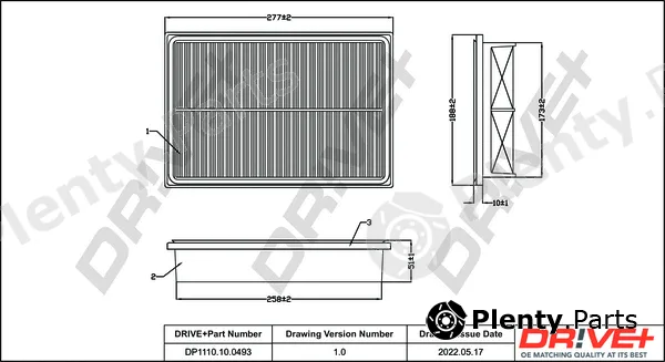 Dr!ve+ DP1110.10.0493 — Air Filter