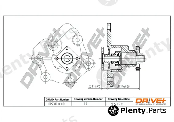 Dr!ve+ DP2310.10.021 — Water Pump, engine cooling